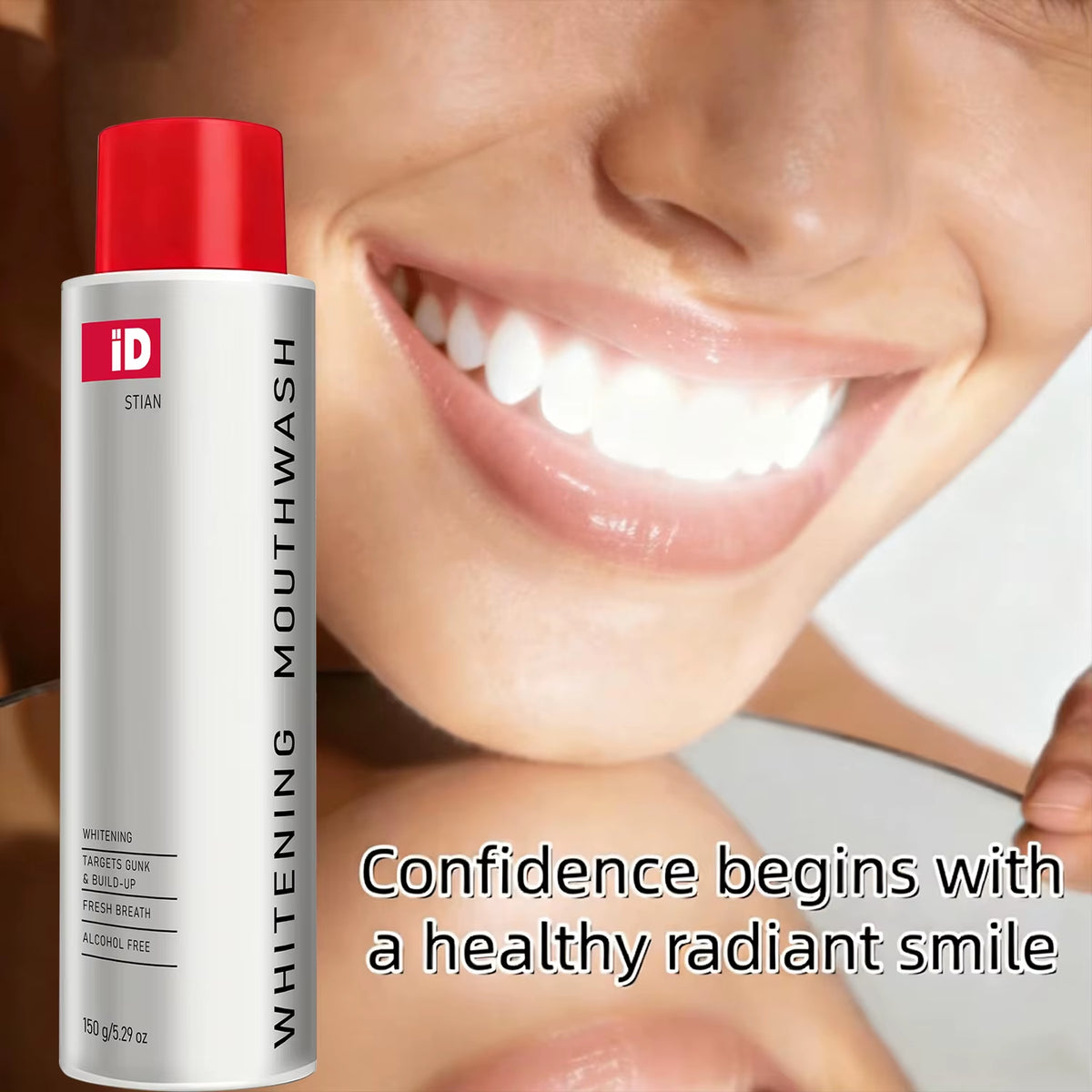 Alcohol Free Whitening Mouthwash with Hydroxyapatite, Refreshing Breath & Deep Cleansing